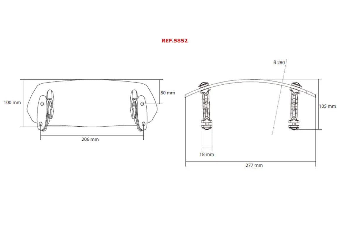 Puig Multi-Adjustable Visor Fixed With Screws For Honda XL1000V Varadero (2003) 