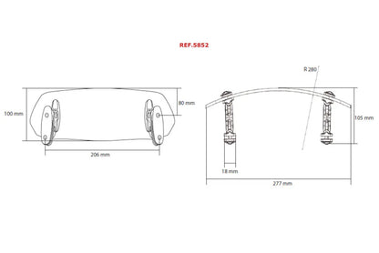 Puig Multi-Adjustable Visor Fixed With Screws For Honda XL1000V Varadero (2003) 