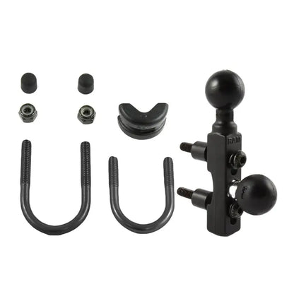 RAM Motorcycle Brake/Clutch Reservoir & Handlebar Double Ball Base 