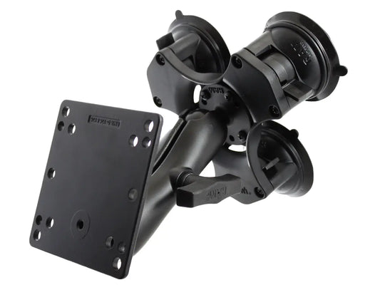 RAM Twist-Lock Triple Suction Cup Mount with 100x100mm VESA Plate 