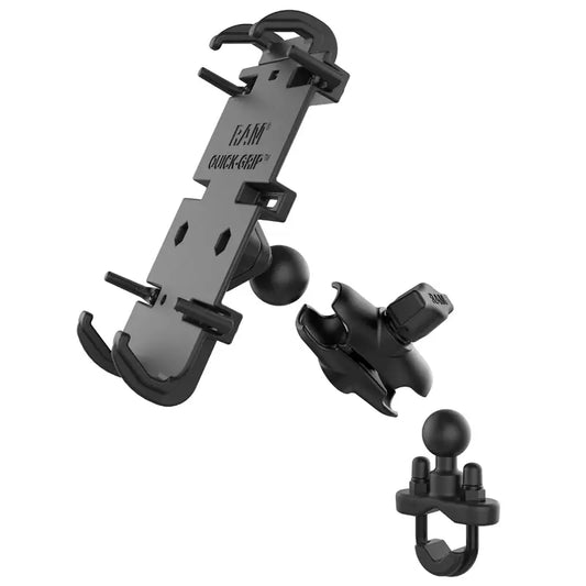 RAM® Quick-Grip™ XL Phone Mount with Handlebar U-Bolt Base - Short 