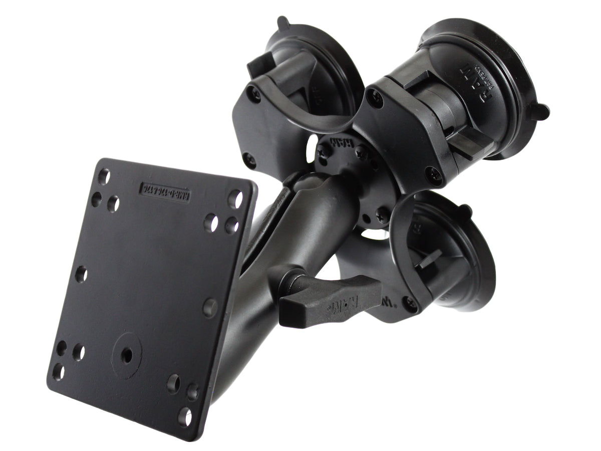 RAM Twist-Lock Triple Suction Cup Mount with 100x100mm VESA Plate ram mount