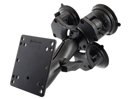 RAM Twist-Lock Triple Suction Cup Mount with 100x100mm VESA Plate ram mount