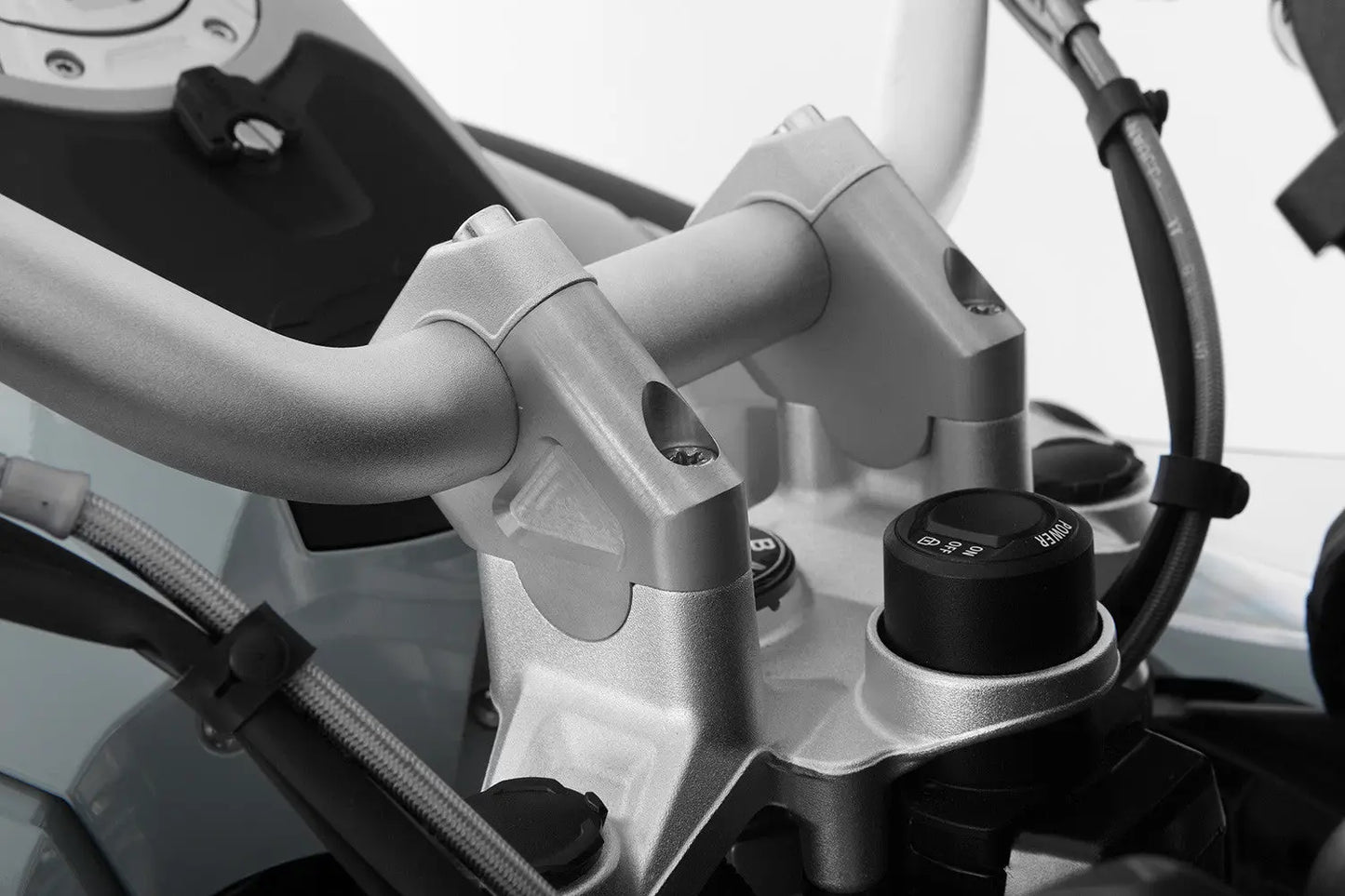 Wunderlich Handlebar Riser Ergo+ For R Series GS (40mm) (Silver) 