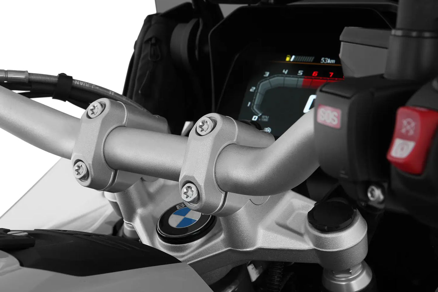 Wunderlich Handlebar Riser Ergo+ For R Series GS (40mm) (Silver) 