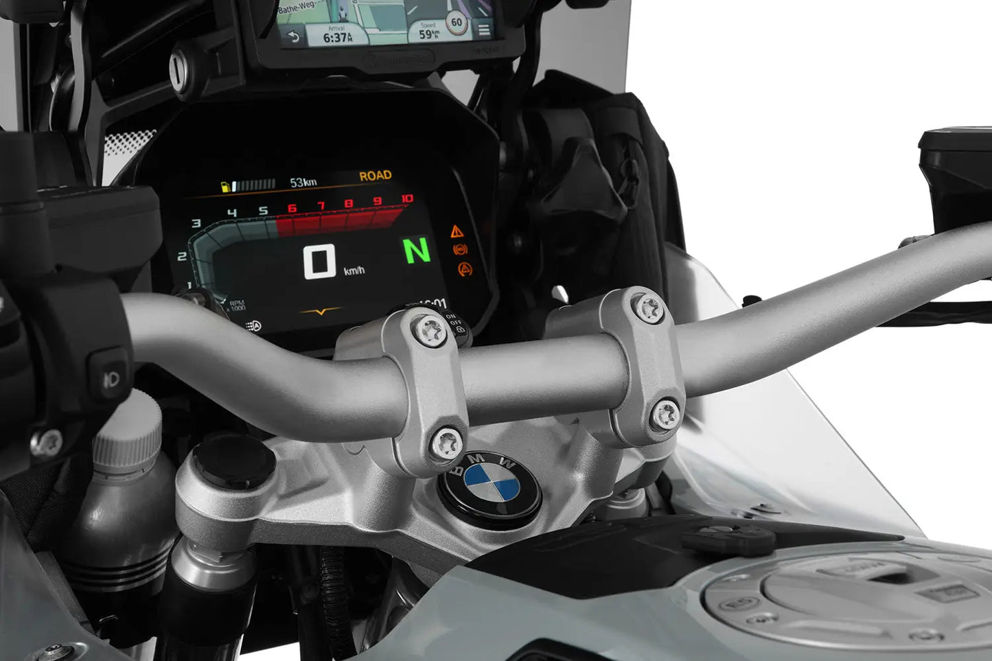 Wunderlich Handlebar Riser Ergo+ For R Series GS (40mm) (Silver) 