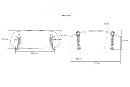 Puig Multi-Adjustable Visor Fixed With Screws For Honda XL1000V Varadero (2003) Puig