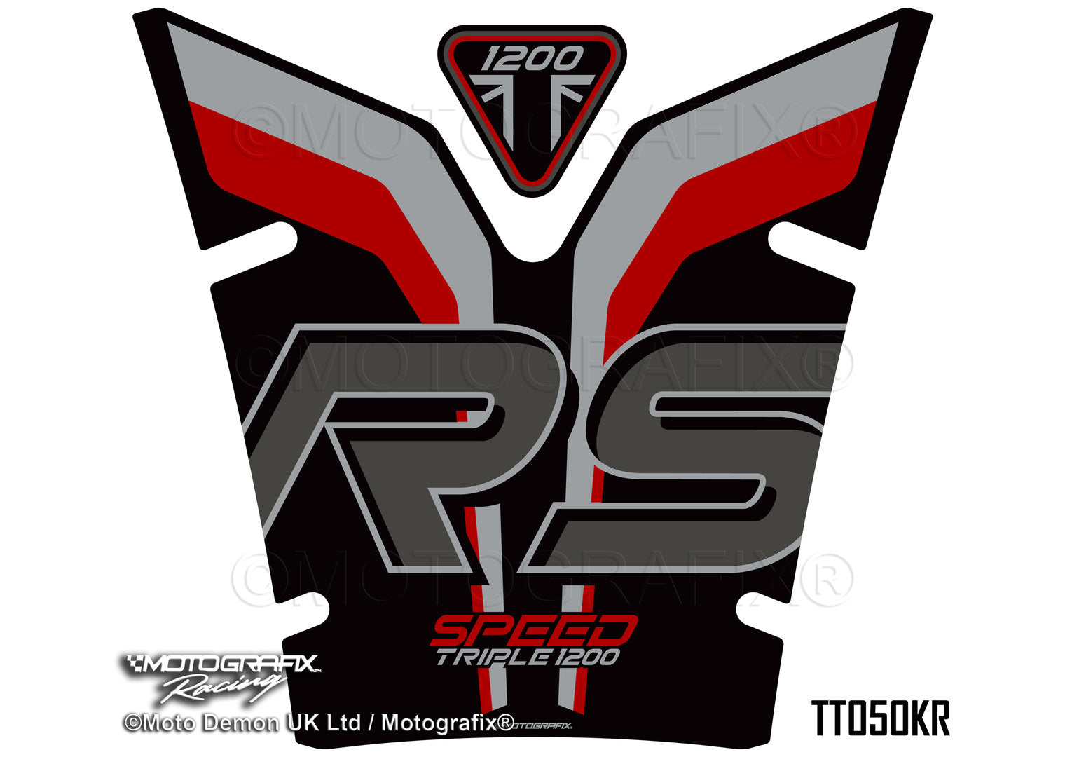 Motografix 3D Gel Tank Pad Protector For Triumph Speed Triple 1200 RS (2021+) Motografix