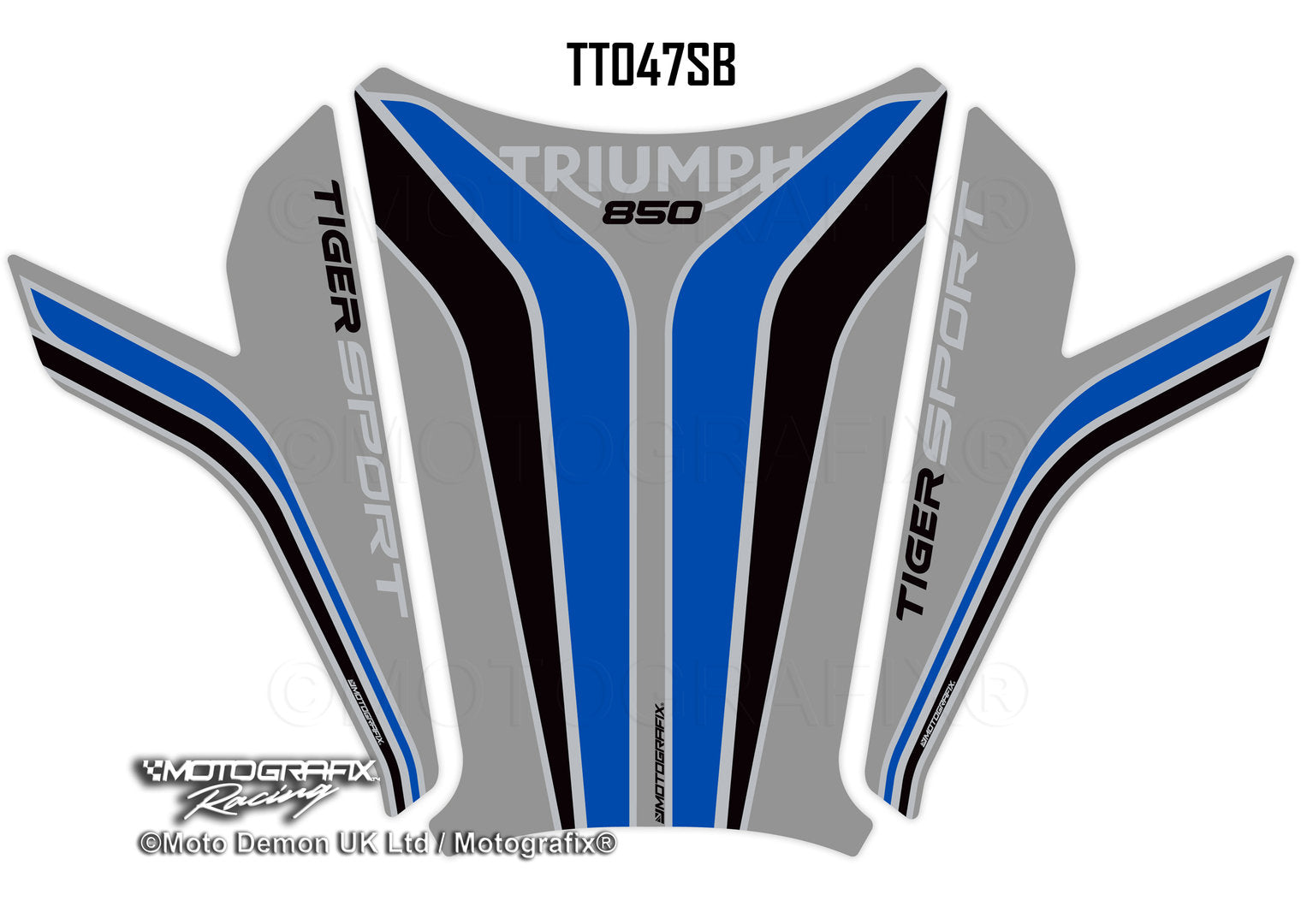 Motografix 3D Gel Tank Pad Protector For Triumph Tiger 850 Sport (2021+) Motografix