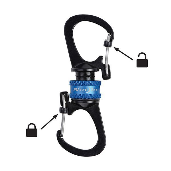 Nite Ize  SlideLock 360° Magnetic Locking Dual Carabiner Nite Ize